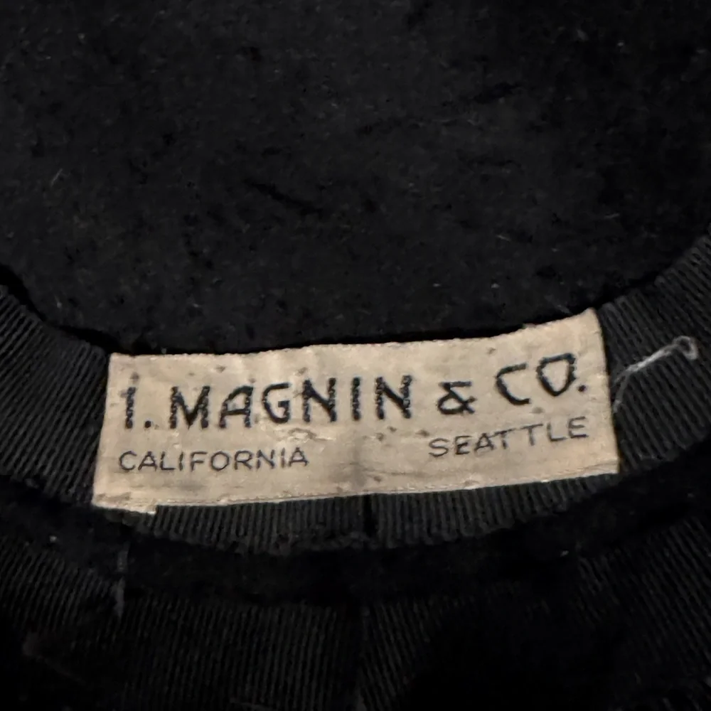40s/50s Feather Hat I. Magnum & Co. Black